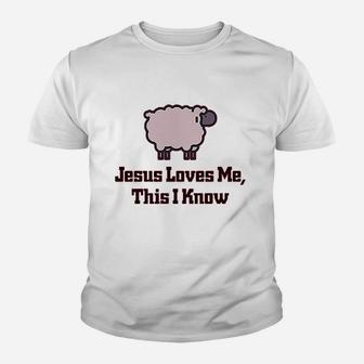 Jesus Loves Me This I Know Christian God Style C Youth T-shirt | Crazezy