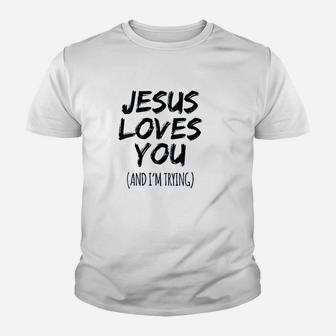 Jesus Loves You Youth T-shirt | Crazezy UK