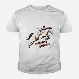 Jump For Joy Horse Riding Youth T-shirt | Crazezy CA