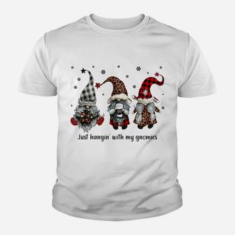 Just Hangin With My Gnomies Santa Gnome Christmas Youth T-shirt | Crazezy UK