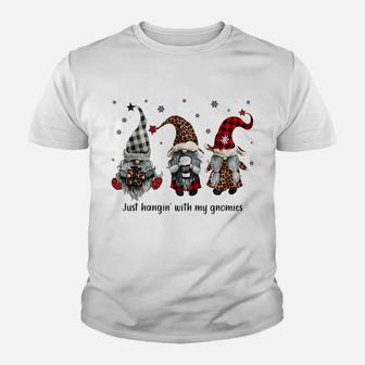 Just Hangin With My Gnomies Santa Gnome Christmas Youth T-shirt | Crazezy CA