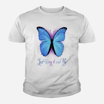 Just Wing It And Fly Women's Butterfly Youth T-shirt | Crazezy DE