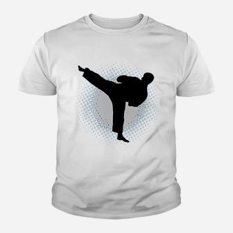 Karate Martial Arts Silhouette Sports Youth Youth T-shirt | Crazezy DE