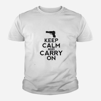 Keep Calm And Carry On Support Youth T-shirt | Crazezy UK
