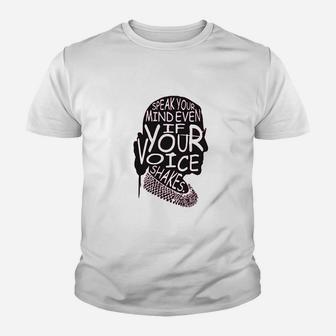 Kropsis Speak Your Mind Even If Your Voice Shakes Youth T-shirt | Crazezy