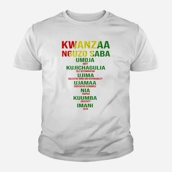 Kwanzaa - Nguzo Saba - The Seven Principles Youth T-shirt | Crazezy