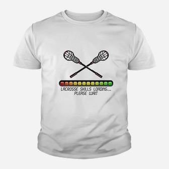 Lacrosse Skills Loading Please Wait Funny Youth T-shirt | Crazezy AU