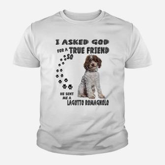 Lagotto Romagnolo Saying Mom Dad Print, Italian Water Dog Youth T-shirt | Crazezy DE