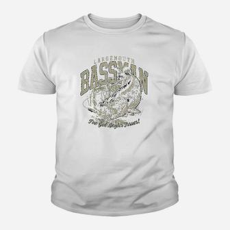 Largemouth Bass Fishing Youth T-shirt | Crazezy