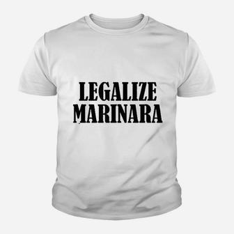 Legalize Marinara Funny Legalization Pasta Sauce Design Youth T-shirt | Crazezy