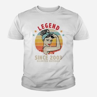 Legend Since 2003 18Th Birthday Retro 18 Yrs Old Men Women Sweatshirt Youth T-shirt | Crazezy