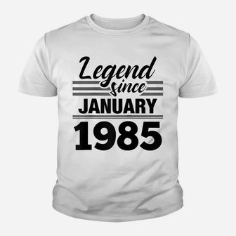 Legend Since January 1985 - 35Th Birthday 35 Year Old Gift Raglan Baseball Tee Youth T-shirt | Crazezy CA