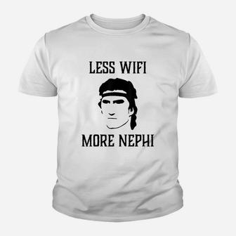 Less Wifi More Nephi Lds Funny Memes Missionary Gift Youth T-shirt | Crazezy