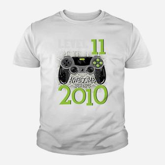 Level 11 Unlocked Awesome Since 2010 Video Gamer 11 Birthday Youth T-shirt | Crazezy AU