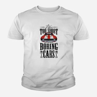 Life Too Short To Drive Boring Cars Vintage Classic Gift Youth T-shirt | Crazezy DE