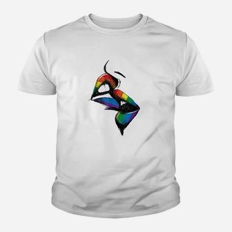 Lips Kissing Rainbow Youth T-shirt | Crazezy AU