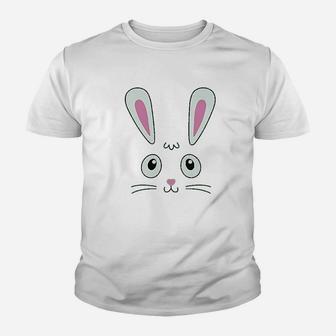 Little Easter Bunny Face Youth T-shirt | Crazezy