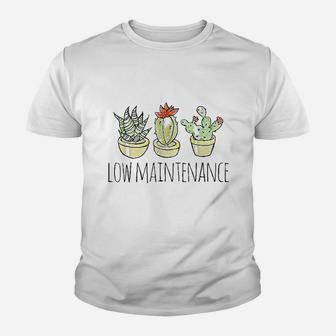 Low Maintenance Cactus Youth T-shirt | Crazezy AU