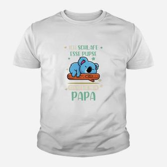 Lustiges Papa Kinder Tshirt, Schlafmütze Hippo Design - Vatertag Spezial - Seseable