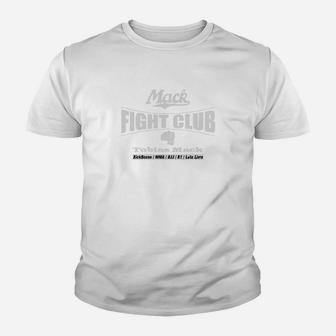 Mack Fight Club Herren Kinder Tshirt in Weiß, Motiv für Kampfsportfans - Seseable
