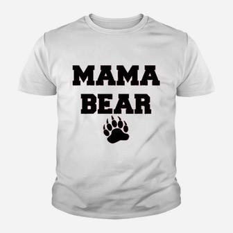 Mama Bear Cute Youth T-shirt | Crazezy