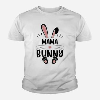 Mama Bunny Funny Matching Easter Bunny Egg Hunting Youth T-shirt | Crazezy