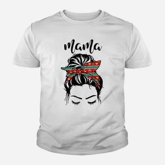 Mama Shirts For Women Rainbow Mom Christmas Love Red Plaid Youth T-shirt | Crazezy
