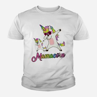 Mamacorn Funny Unicorn Mommy Unicorn Girl And Mother Youth T-shirt | Crazezy