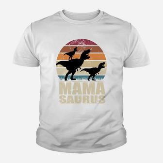 Mamasaurus Rex Dinosaur Baby Dino Twin Dino Mom Mama Saurus Youth T-shirt | Crazezy UK
