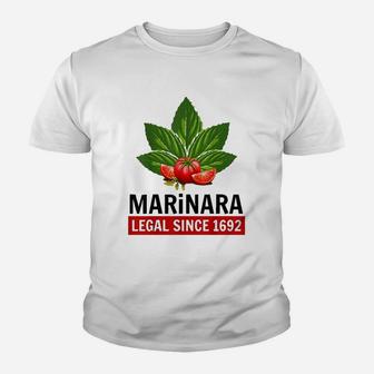 Marinara Legal Since 1692 Basil And Tomatoes Youth T-shirt | Crazezy
