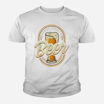 Men Father Vintage Daddy Needs A Beer Lover Funny Drinking Youth T-shirt | Crazezy