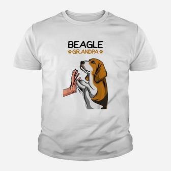 Mens Beagle Grandpa Dog Dad Youth T-shirt | Crazezy CA