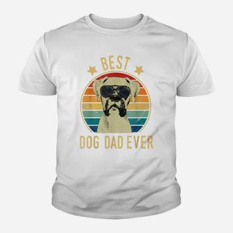 Mens Best Dog Dad Ever Boxer Father's Day Gift Youth T-shirt | Crazezy