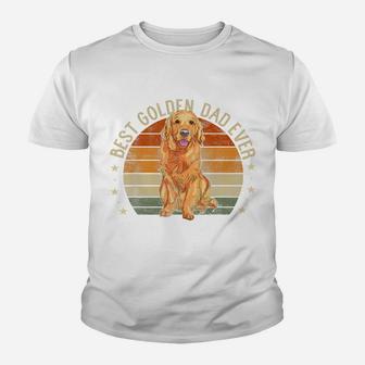 Mens Best Golden Dad Ever Retro Golden Retriever Gifts Dog Sweatshirt Youth T-shirt | Crazezy UK