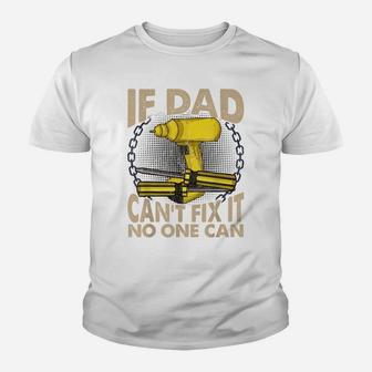 Mens Funny Father's Birthday Gift Dad Repairs Everything Youth T-shirt | Crazezy