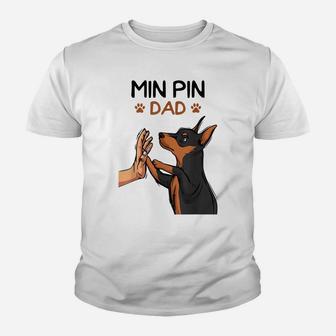 Mens Min Pin Dad Miniature Pinscher Dog Father Men Father´S Day Youth T-shirt | Crazezy DE