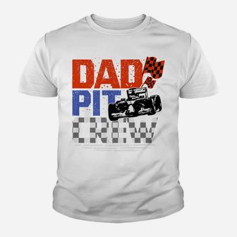 Mens Race Car Themed Birthday Party Gift Dad Pit Crew Costume Youth T-shirt | Crazezy
