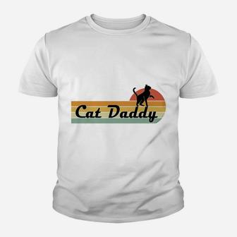 Mens Retro Cat Lovers - Cat Daddy Youth T-shirt | Crazezy AU