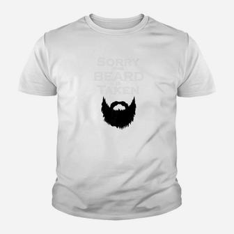 Mens Sorry This Beard Is Taken Premium Valentines Day Gift Youth T-shirt - Thegiftio UK