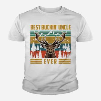 Mens Vintage Best Buckin' Uncle Ever Costume Deer Hunting Youth T-shirt | Crazezy UK
