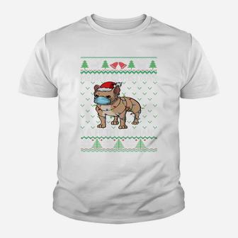 Merry Christmas Frenchie Dog Ugly Christmas French Bulldog Sweatshirt Youth T-shirt | Crazezy AU
