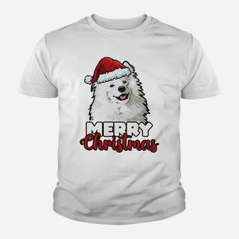 Merry Christmas Samoyed Dog Lover Gift Sweatshirt Youth T-shirt | Crazezy