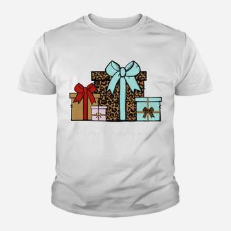 Merry Christmas Y'all Women's Leopard Christmas Gifts Boho Sweatshirt Youth T-shirt | Crazezy