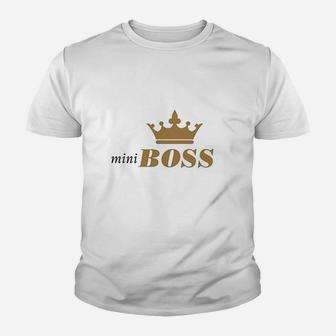 Mini Boss Funny Youth T-shirt | Crazezy