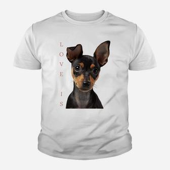Miniature Pinscher Shirt Dog Mom Dad Tshirt Love Puppy Pet Sweatshirt Youth T-shirt | Crazezy