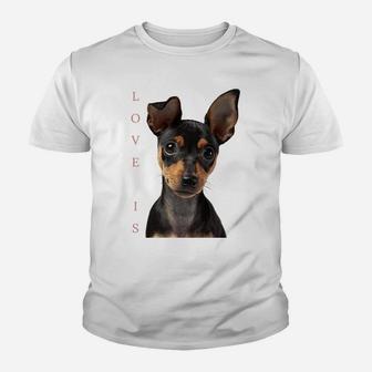 Miniature Pinscher Shirt Dog Mom Dad Tshirt Love Puppy Pet Youth T-shirt | Crazezy