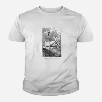 Moby Herman Melville Illustration Youth T-shirt | Crazezy DE