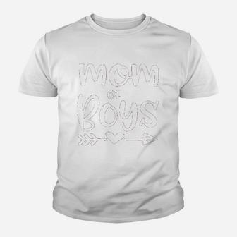 Mom Of Boys Youth T-shirt | Crazezy UK