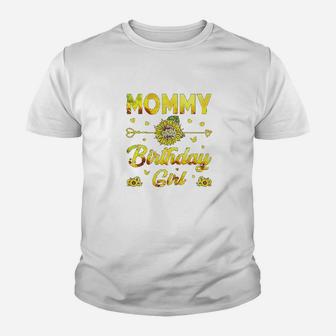 Mommy Of The Birthday Girl Mom Sunflower Gifts Youth T-shirt | Crazezy CA