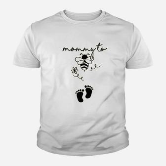 Mommy To Bee Funny Pregnancy Announcement First Time Mom Youth T-shirt | Crazezy